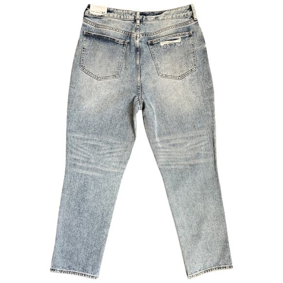 NWT Pacsun High Waisted Distressed Light Medium Wash Ripped Mom Jeans Size 30 - Picture 5 of 7